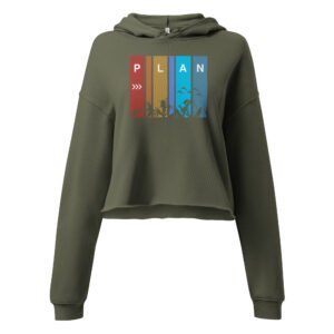 Northbound Women's Cropped Hoodie - Military Green